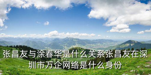 深圳市鑫盛豐科技有限公司 賴義，張昌友與涂春華是什么關系張昌友在深圳市萬企網絡是什么身份