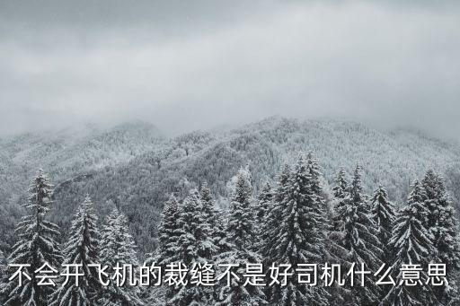 不會開飛機(jī)的裁縫不是好司機(jī)什么意思