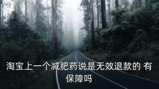 淘寶上一個(gè)減肥藥說(shuō)是無(wú)效退款的 有保障嗎