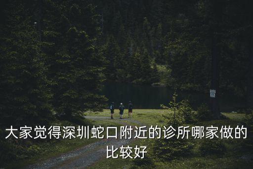 大家覺得深圳蛇口附近的診所哪家做的比較好