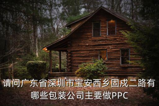 請問廣東省深圳市寶安西鄉固戍二路有哪些包裝公司主要做PPC