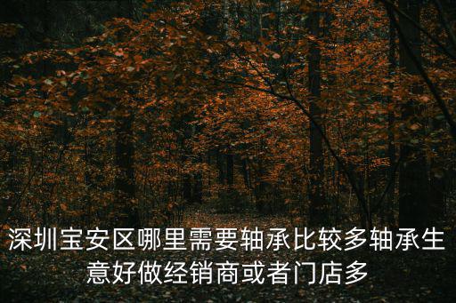 深圳寶安區(qū)哪里需要軸承比較多軸承生意好做經(jīng)銷商或者門店多