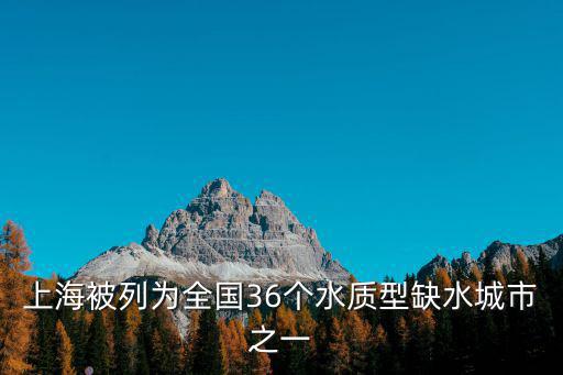 上海市提高飲用水水質(zhì)，上海被列為全國36個水質(zhì)型缺水城市之一