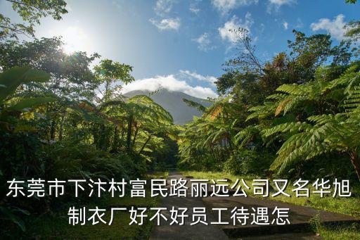 東莞市下汴村富民路麗遠公司又名華旭制衣廠好不好員工待遇怎