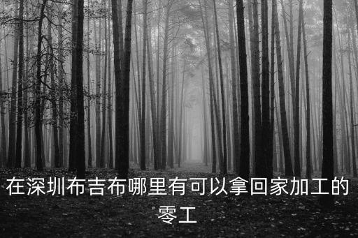 在深圳布吉布哪里有可以拿回家加工的零工