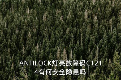 ANTILOCK燈亮故障碼C1214有何安全隱患嗎