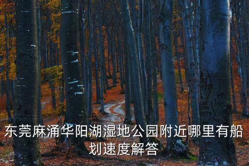 東莞麻涌華陽湖濕地公園附近哪里有船劃速度解答