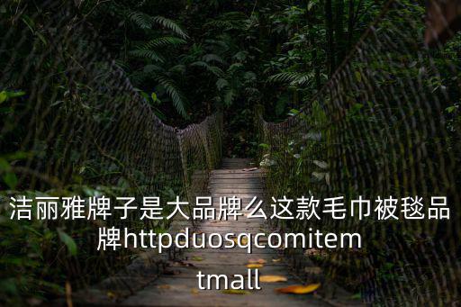 潔麗雅牌子是大品牌么這款毛巾被毯品牌httpduosqcomitemtmall
