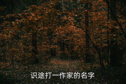 識途打一作家的名字