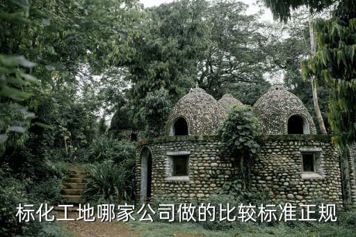 標化工地哪家公司做的比較標準正規
