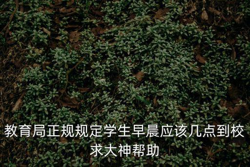 上海市小學生幾點到校，上海市區的中小學生上課都在幾點