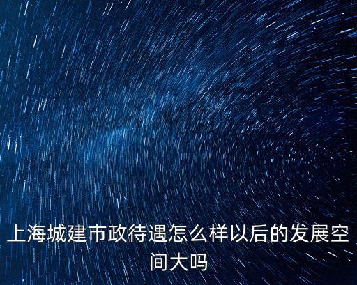 上海城建市政待遇怎么樣以后的發展空間大嗎