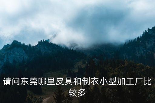 請問東莞哪里皮具和制衣小型加工廠比較多