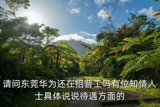 請(qǐng)問(wèn)東莞華為還在招普工嗎有位知情人士具體說(shuō)說(shuō)待遇方面的
