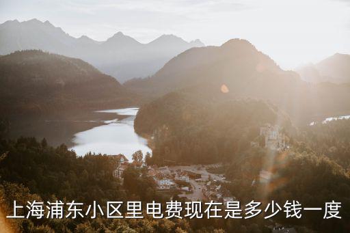 上海浦東小區(qū)里電費現(xiàn)在是多少錢一度