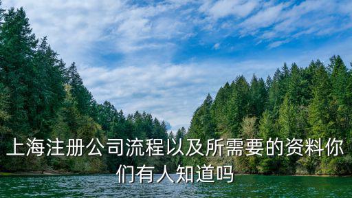 上海注冊公司流程以及所需要的資料你們有人知道嗎