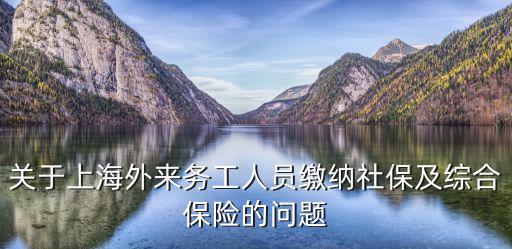 上海市外來從業(yè)社會保險，上海市外來從業(yè)人員綜合保險