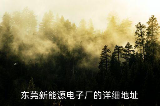 東莞鋰威電子廠地址，東莞鋰威能源科技有限公司待遇怎么樣