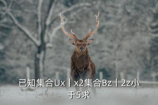 已知集合Ux丨x2集合Bz丨2z小于5求