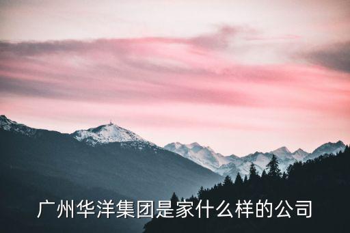 廣州華洋集團(tuán)是家什么樣的公司