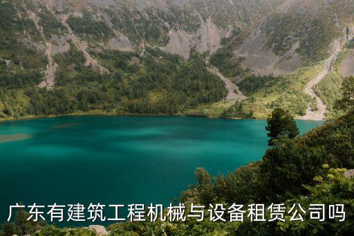 廣東有建筑工程機(jī)械與設(shè)備租賃公司嗎