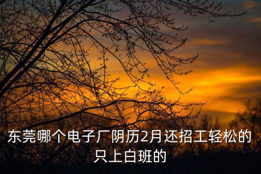 東莞哪個(gè)電子廠陰歷2月還招工輕松的只上白班的