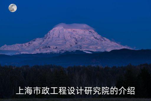 上海市政工程設計研究院的介紹
