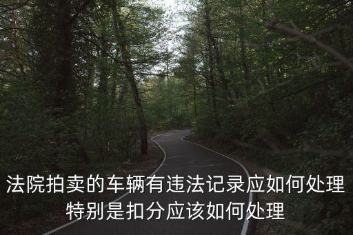 法院拍賣的車輛有違法記錄應(yīng)如何處理特別是扣分應(yīng)該如何處理
