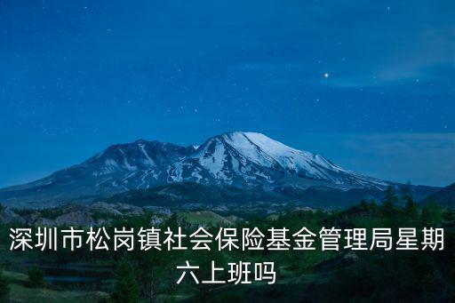 深圳市松崗鎮社會保險基金管理局星期六上班嗎