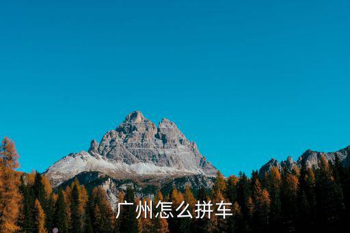 廣州怎么拼車