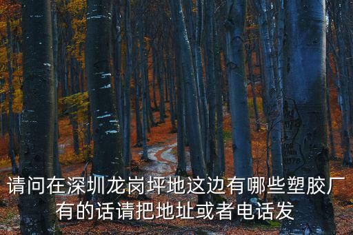 請問在深圳龍崗坪地這邊有哪些塑膠廠有的話請把地址或者電話發(fā)