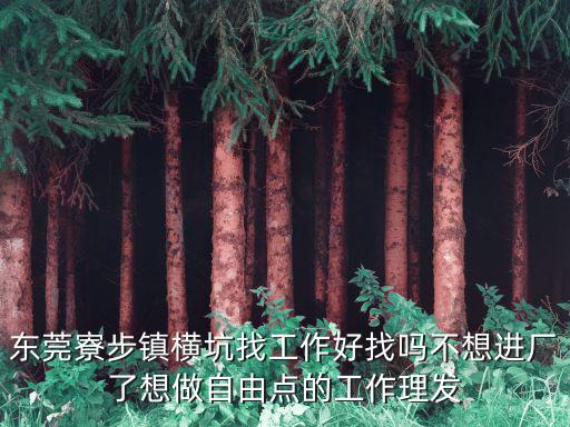 東莞寮步鎮(zhèn)橫坑找工作好找嗎不想進(jìn)廠了想做自由點(diǎn)的工作理發(fā)