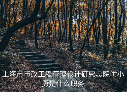 上海市市政工程管理設計研究總院喻小勇是什么職務