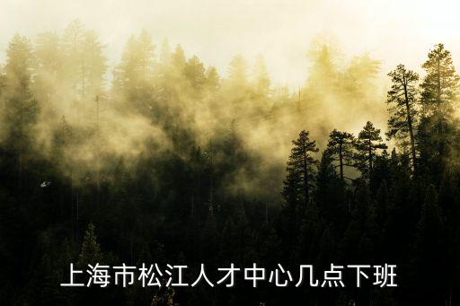 上海市松江人才中心幾點(diǎn)下班