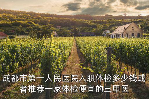 成都市一醫院體檢價格是多少費用多少，成都一醫院可以入職體檢嗎需要多少錢