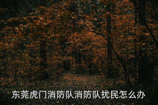 東莞虎門消防隊消防隊擾民怎么辦