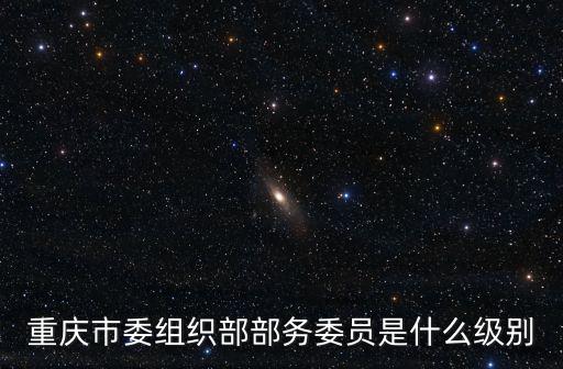 重慶市委組織部部務(wù)委員是什么級別