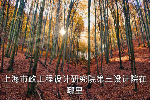 上海市政工程設(shè)計研究院第三設(shè)計院在哪里