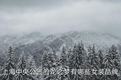 上海中央公園的龍之夢有哪些女裝品牌
