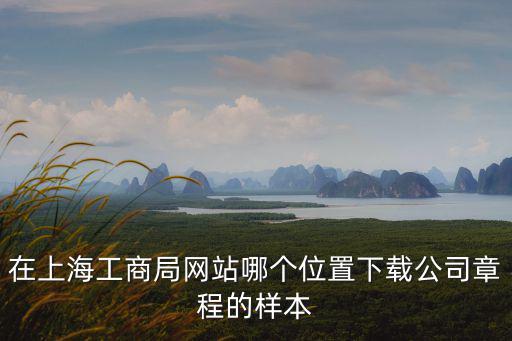 上海市企業章程，在上海工商局網站哪個位置下載公司章程的樣本