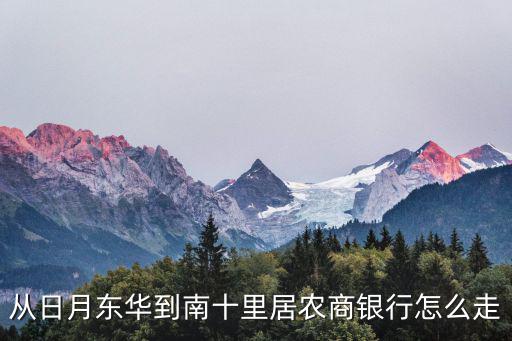 從日月東華到南十里居農商銀行怎么走