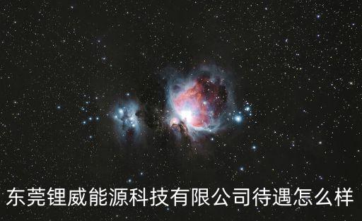 東莞鋰威能源科技有限公司待遇怎么樣