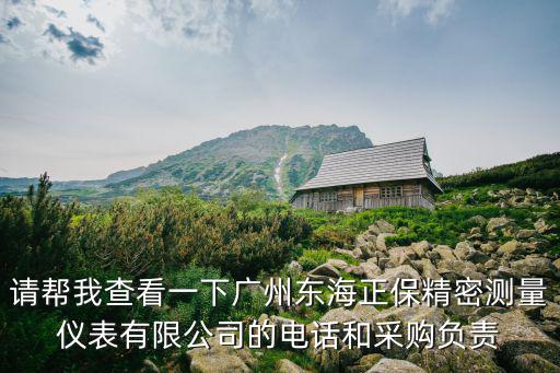 請幫我查看一下廣州東海正保精密測量儀表有限公司的電話和采購負責