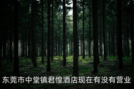 東莞市中堂鎮(zhèn)君惶酒店現在有沒有營業(yè)