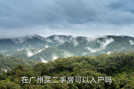 在廣州買二手房可以入戶嗎