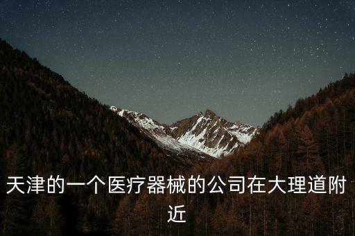 天津的一個醫療器械的公司在大理道附近
