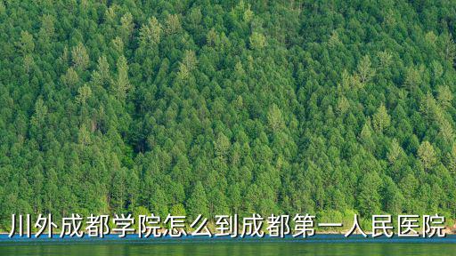 川外成都學院怎么到成都第一人民醫院