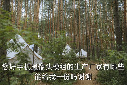 您好手機攝像頭模組的生產廠家有哪些能給我一份嗎謝謝