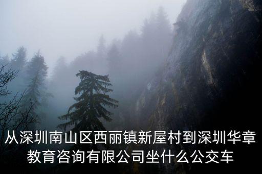 從深圳南山區(qū)西麗鎮(zhèn)新屋村到深圳華章教育咨詢有限公司坐什么公交車