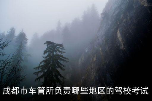 成都市車管所負責(zé)哪些地區(qū)的駕校考試